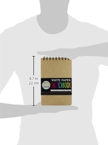 OOLY DIY Cover Small Sketchbook, 5 x 7.5 Inches, White Paper Sketchbook, Drawing Book for Kids, Artists Drawing Pad for Gel Pens