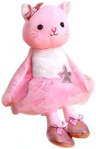 Plush Ballerina Dolls Kitten Cat Stuffed Animals Toys Ballet Dance Recital Gifts for Girls 15.5 Inches (Pink)