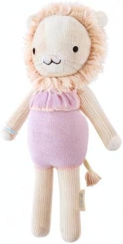 cuddle + kind Savannah The Lion Little 13" Hand-Knit Doll – 1 Doll = 10 Meals, Fair Trade, Heirloom Quality, Handcrafted in Peru, 100% Cotton Yarn