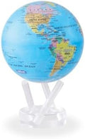 MOVA Globe – Blue Political Map 8.5” | Rotating World Globe Powered by Light | Educational Home Decor, No Batteries or Wires Needed