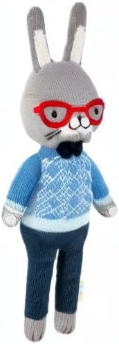 cuddle + kind Benedict The Bunny Regular 20" Hand-Knit Doll – 1 Doll = 10 Meals, Fair Trade, Heirloom Quality, Handcrafted in Peru, 100% Cotton Yarn