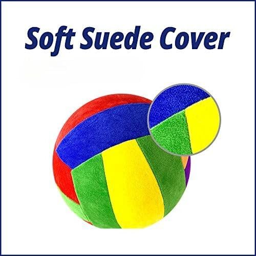 i-Scream Balloon Ball - 7.9"(20 cm) Kickball Washable Safe Soft Suede Material Cover with Balloon Inflation Pipe for Indoor Outdoor PE Classroom Activities Party Games Gym Camps Exercises