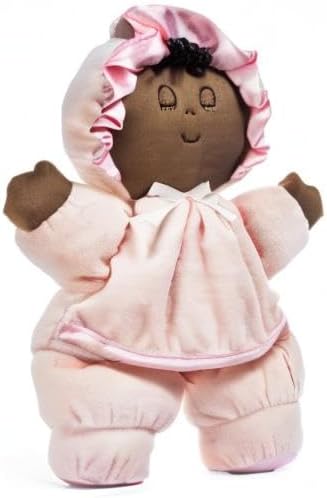 Soft Baby Doll, Black Hair, Brown Skin, Multiracial Soft Dolly, No Hard Parts, 11' Tall