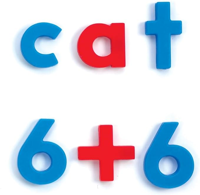 Educational Insights Color-Coded Uppercase & Lowercase AlphaMagnets and MathMagnets, Set of 214 Letters, Numbers, Punctuation & Math Symbols, Preschool Kindergarten Classroom Must Haves, Ages 3+