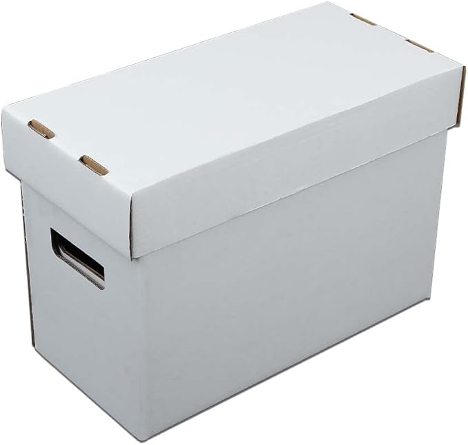 CROSSDESIGN 5 Pack Comic Book Storage Holds 150-175 Comics Collapsible & Stackable Comic Short Box Moistureproof Comic Box Stackable Archival Cardboard