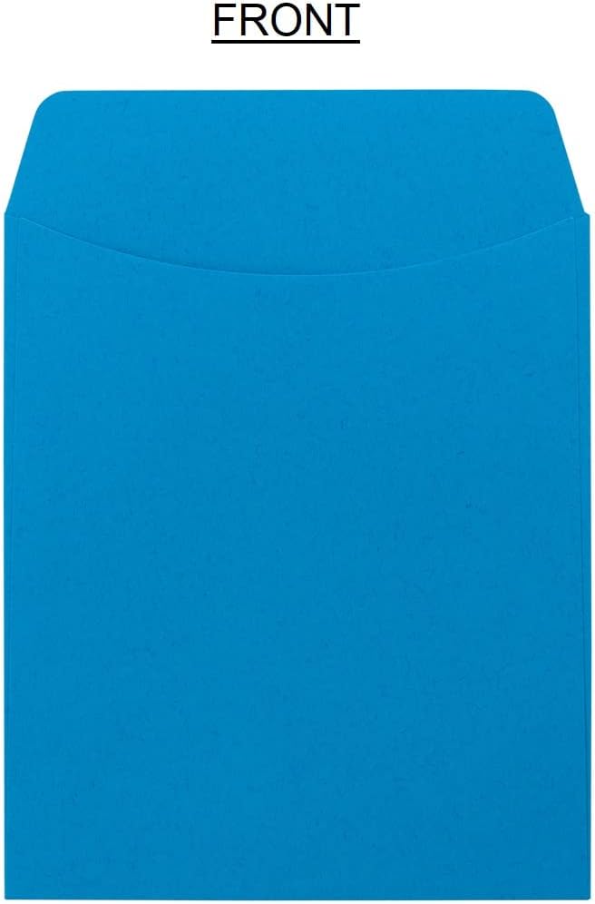 Hygloss 30 Library Card Pockets 3.5x5 Inch - Non-Adhesive Pocket Envelopes - Blue - Classroom Envelope Pockets - Ideal for Organizing - Colorful Small Library Book Pocket
