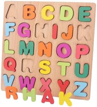 Wooden Puzzle for Kids, Set of 3 Pack Educational Boards, Alphabet Shape, Numbers 1-20, Shape, Ages 3,4,5, Perfect for Montessori Kids