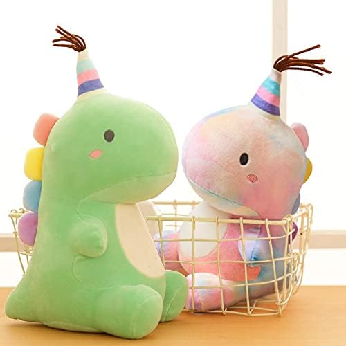Stuffed Animal Plush Toys, Cute Dinosaur Toy, Soft Dino Plushies for Kids Plush Doll Gifts for Boys Girls (Colorful, 9 Inch)
