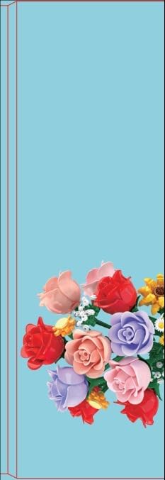 Roses Flowers Building Set with Vase & LED Light, Mother's Day 16 Mini Flowers Bouquet Botanical Building Blocks Toy, Birthday Gifts for Adults, Artificial Flowers for Home Decor & Display
