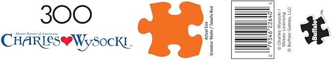 Buffalo Games – Peppercricket Farms - Charles Wysocki - 300 Oversized Piece Jigsaw Puzzle  Large, Oversized Shapes - Great for Adults, Seniors, Family, Kids, Easy to Grip