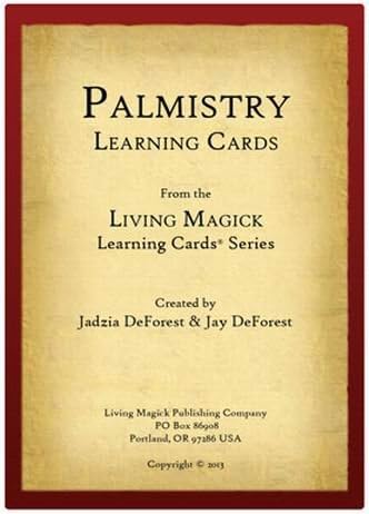 Palmistry Learning Cards - Living Magick Learning Card Series - Self Study Flash Cards