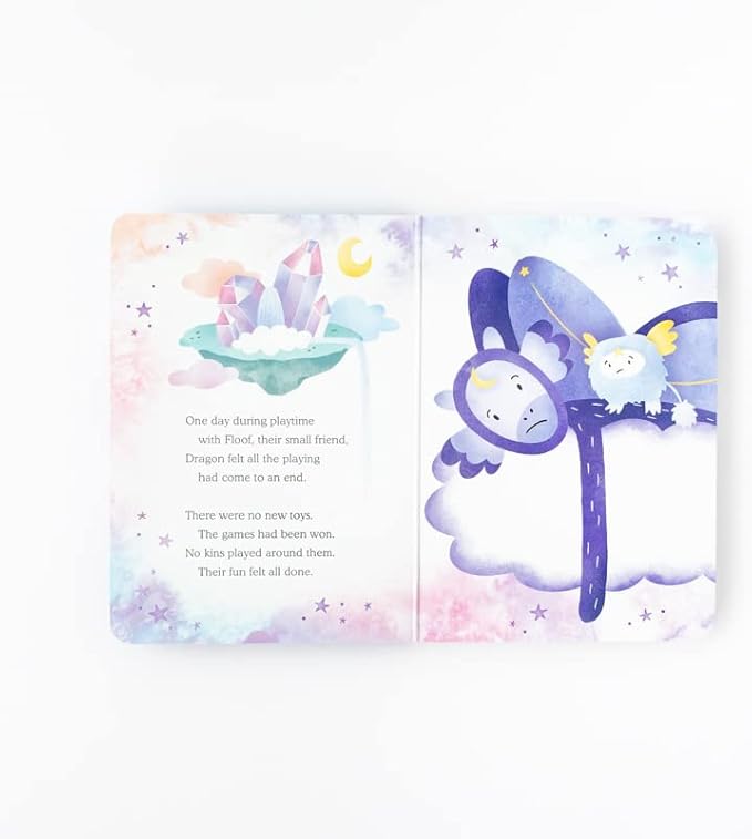 Slumberkins 14" Dragon Kin & 2 Board Books Complete Set Bundle | Promotes Creativity & Imaginative Play | Social Emotional Tools for Ages 0+ (Dragon Kin Plush + 2 Board Books)