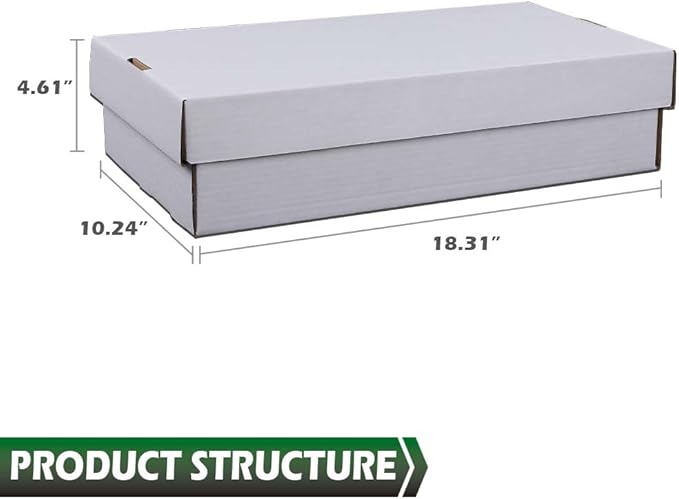 GRAND ORANGE 3Row 3000 Count Trading Card Storage Box Corrugated Cardboard Trading Card Coin Slabs Storage Box White Divider