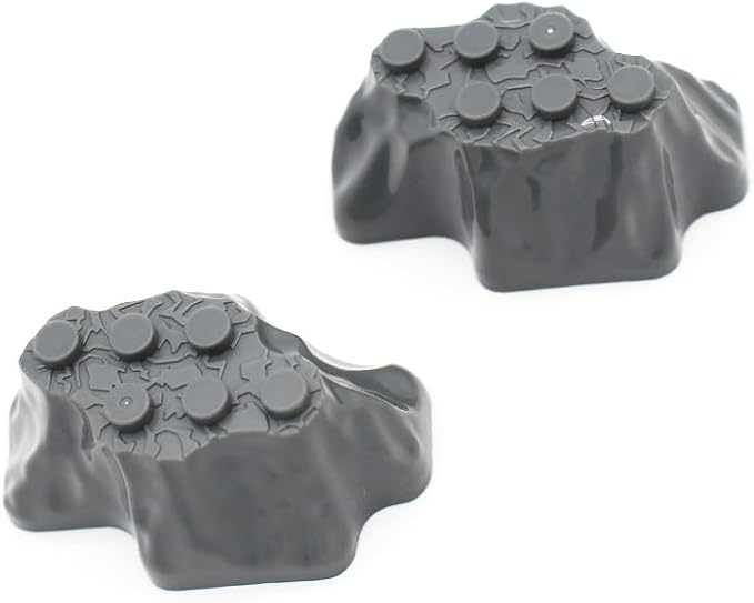 Classic Building Rock Bulk, Rockery Panel 4x6 20 Piece, Compatible with Lego Parts and Pieces: (Color:Dark Gray)