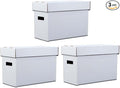 3 Pack Box Storage for Storing Small Items/Books/Kitchen/Supplies/Card, Corrugated Board Holds 150-175 Comics Collapsible/Stackable