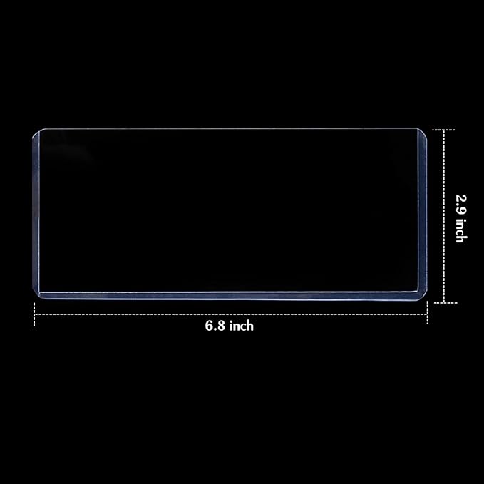 50 Pack Dollar Bill Sleeves, Clear PVC Currency Holders Transparent Bill Display Protectors for Regular Bills Cash Money Banknotes and Stamps, 6.8 x 2.9 Inch