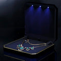 HSLFUAI Large Necklace Box, Necklace Gift Box with Led Light,Jewelry Box for Necklace,Jewelry Gift Box for Wedding, Birthday, Valentine' Day, Mother'S Day, Christmas