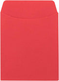 Hygloss 30 Library Card Pockets 3.5x5 Inch - Non-Adhesive Pocket Envelopes - Red - Classroom Envelope Pockets - Ideal for Organizing - Colorful Small Library Book Pocket
