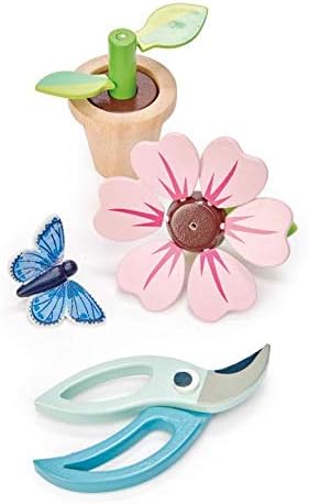 Tender Leaf Toys - Blossom Flowerpot Set - Indoor Garden Pretend Play Wooden Toy with Removable Leaves and Petals - Educational, Creative and Basic Life Learning Skills Fun for Children 3+