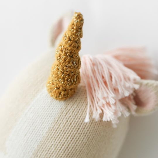 cuddle + kind Zara The Unicorn Little 13" Hand-Knit Doll – 1 Doll = 10 Meals, Fair Trade, Heirloom Quality, Handcrafted in Peru, 100% Cotton Yarn
