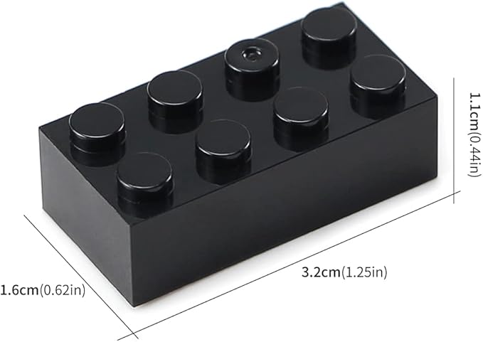Feleph 320 Pieces 2x4 Black Bricks Classic Building Creative Play Blocks Set Parts Toy Accessories Compatible with 3001 Major Brick Brands (Black)
