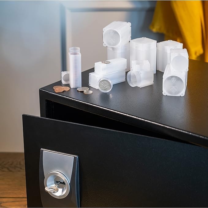 LIGHTHOUSE - Square Coin Tubes - Convenient Push Top, Virtually Unbreakable, Acid Free and Archival Quality - Coin Tubes for US Penny, 10 Pack