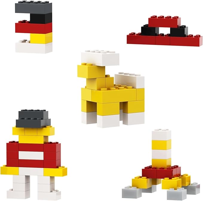 100 Piece Classic Building Blocks, Compatible with Lego Parts and Pieces (Tan, 12 Size, A0001)