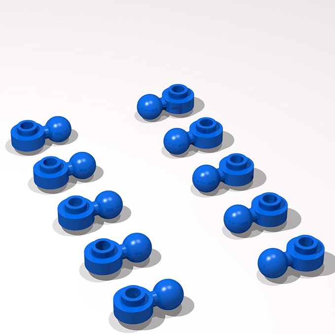 Classic Building Plate Bulk, Round 1x1 with Tow Ball with Shaped Hole 260 Piece, Compatible with Lego Parts and Pieces: (Color:Blue)