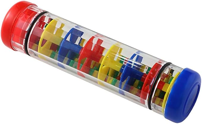 Rainmaker 8 inch Mini Rainstick for Babies Rattle Tube Rain Stick Shaker Music Sensory Auditory Instrument Toy for Baby Child Girl (8 inch)