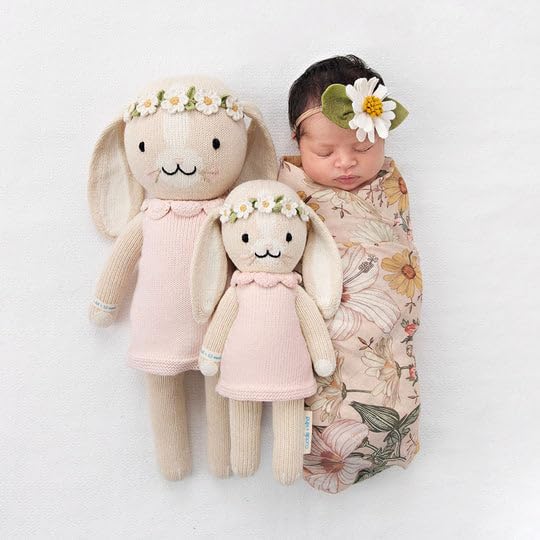 cuddle + kind Hannah The Bunny Blush Regular 20" Hand-Knit Doll – 1 Doll = 10 Meals, Fair Trade, Heirloom Quality, Handcrafted in Peru, 100% Cotton Yarn