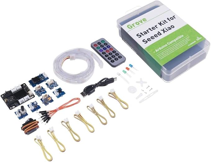 Seeed Studio XIAO Starter Kit - All Seeed Studio XIAO Series Development Boards Supported, XIAO Series Expansion Board, 9 Grove Modules, Presented with XIAO Courses for Beginner.