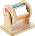 Montessori Spinning Drum, Montessori Toys for Babies 6-12 Months, Montisory Baby Toys for 1 Year Old Infant, Wooden Toy for Baby