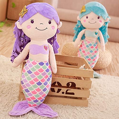 Athoinsu 12'' Purple Mermaid Stuffed Animal Soft Cute Adorable Mermaid Princess Plush Toy Doll Birthday Children's Day Decors for Toddler Girls