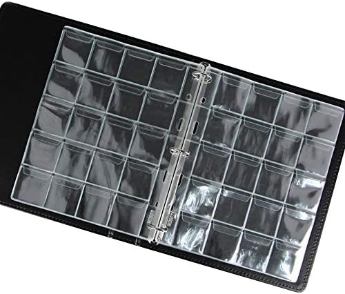 42 Pocket Coin Pages, 10 Sheets Plastic Coin Holders Stamp Collector Supplies for Coin Stamp Currency Collection