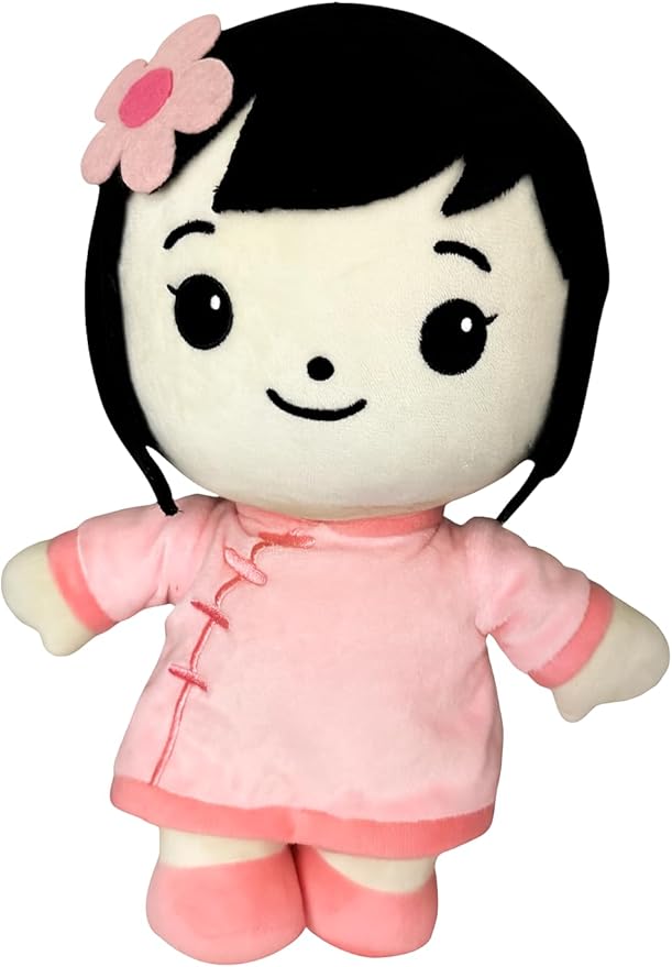 Asian Baby Doll – 12” Asian Plush Doll for Girls, Soft Cuddly Birthday Gift for Girls Ages 3+