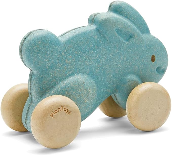 PlanToys Push Along Bunny (Blue)