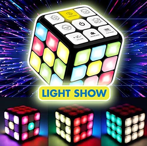 UNIQUE KIDS Flashing Cube Electronic Memory & Brain Game | 7-in-1 Handheld Game for Kids | STEM Toy for Boys & Girls | Fun Gift Toy for Ages 6-12