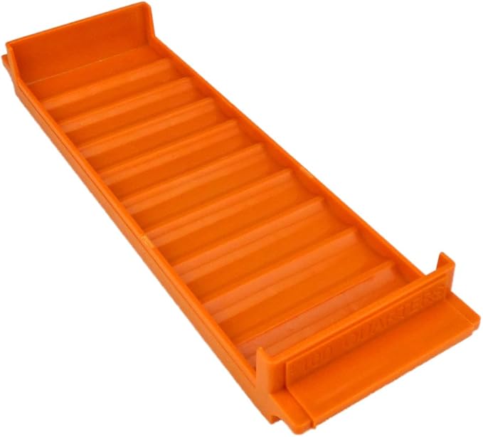 Rolled Coin Plastic Storage Tray, Quarters, Orange (1 Tray)