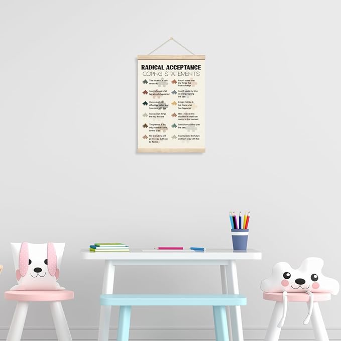 Geondos Therapy Office Decor, Mental Health Poster Canvas Wall Art for Decor, Motivational Mental Health Matters Canvas Print Wall Art Painting Ready to Hang 11.8x15.7 Inches