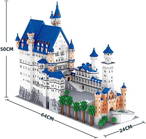 Huge Swan Stone Castle Micro Mini Blocks – 10000pcs Challenging Building Set, High-Difficulty 3D Puzzle, Ultimate Achievement, Cool Decorative Piece, Perfect Time-Killer