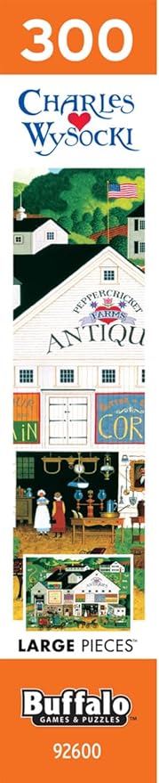 Buffalo Games – Peppercricket Farms - Charles Wysocki - 300 Oversized Piece Jigsaw Puzzle  Large, Oversized Shapes - Great for Adults, Seniors, Family, Kids, Easy to Grip