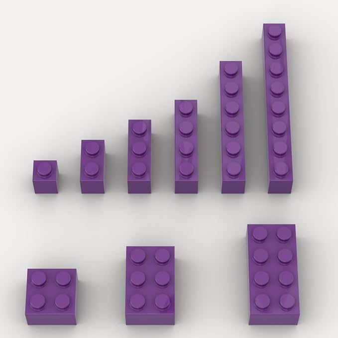 Purple Classic Building Bricks, 100 Pcs, Compatible with LEGO, Age 6+