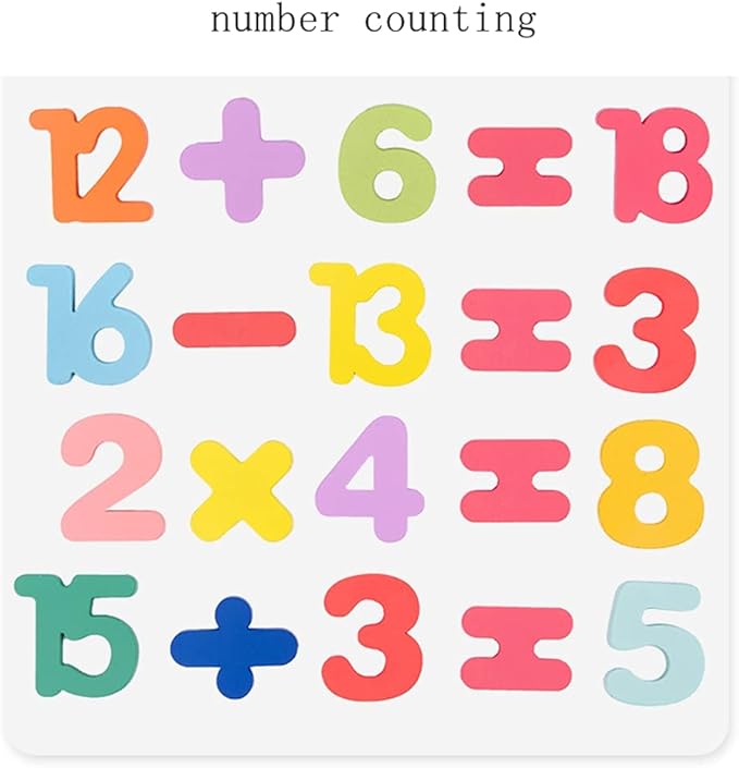 Wooden Puzzles for Toddlers, Alphabet and Number Puzzle, Preschool Educational Learning Toys with Chunky Wood ABC Puzzle Board, for Girls Boys Kindergarten