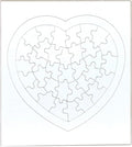 Hygloss 12 Blank Heart Puzzles – 8.5 x 9.5 Inches with Surrounding Frame – Ideal for Valentine’s Day Crafts – Write, Draw, and Decorate – 34 Pieces Each