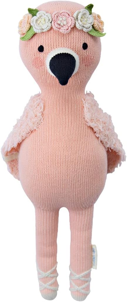 cuddle + kind Penelope The Flamingo Regular 20" Hand-Knit Doll – 1 Doll = 10 Meals, Fair Trade, Heirloom Quality, Handcrafted in Peru, 100% Cotton Yarn