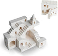 Magic Maze Building Block，White Transforming Castle Deformable Building Blocks（660PCS Gifts for Adults