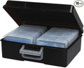 IRIS USA Photo Storage Case with 16 Inner 4" x 6" Picture Cases, Opaque Picture Container with Handle for Privacy Light-Sensitive Organization for Scrapbooking Stationery Keepsakes Art Supplies, Black