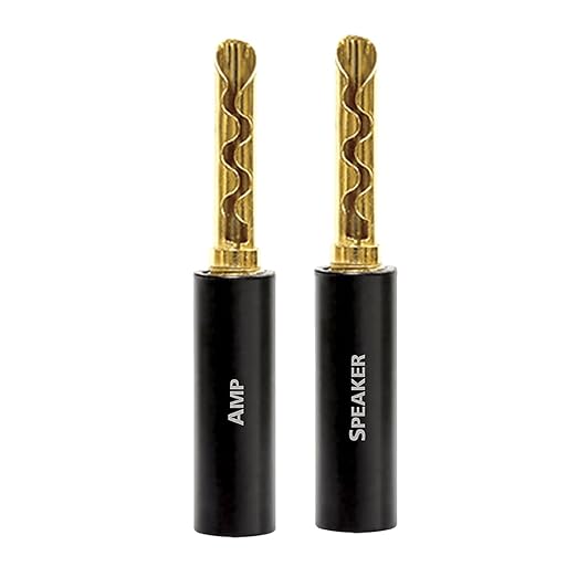 AudioQuest SureGrip® 100 Banana Speaker Connectors - Fits up to 9 AWG Speaker Cables - Gold - Set of 12