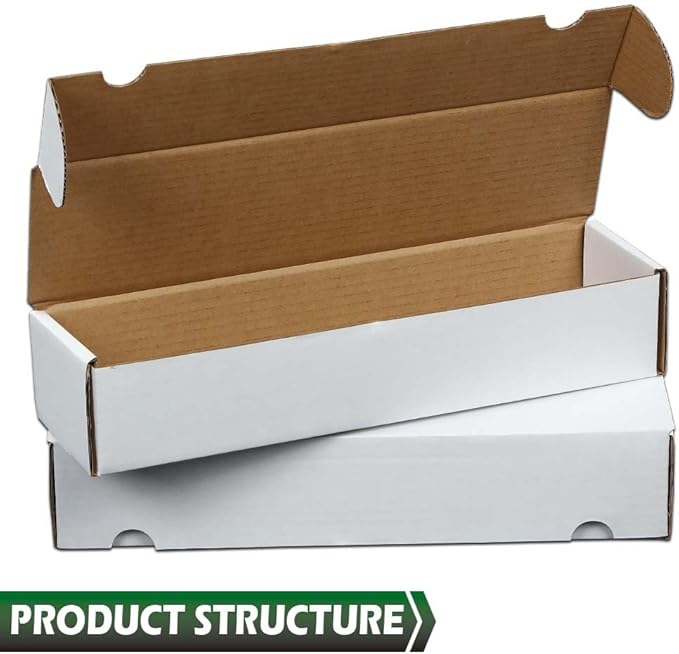 GRAND ORANGE 25 LOT 800 Count Storage Boxes Sports Cards Trading White Shipping Corrugated Paper box
