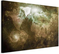 artgeist Canvas Wall Art Print Abstract World Map 35x24 in - 1pcs Home Decor Framed Stretched Picture Photo Painting Artwork Image - Country Map Map Cosmos Space k-C-0139-b-c